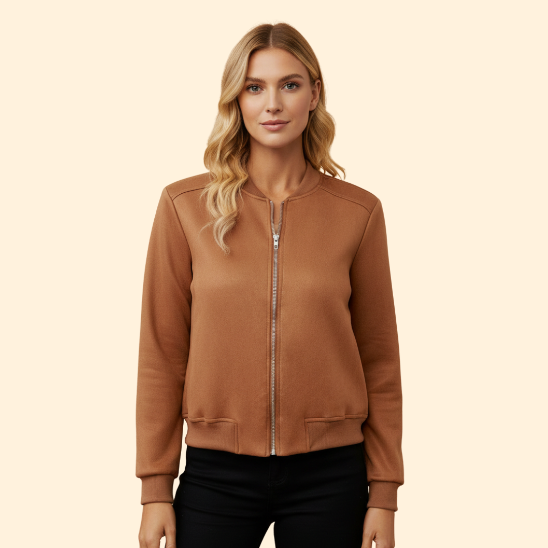 Women’s Casual Zip Up Bomber Jacket