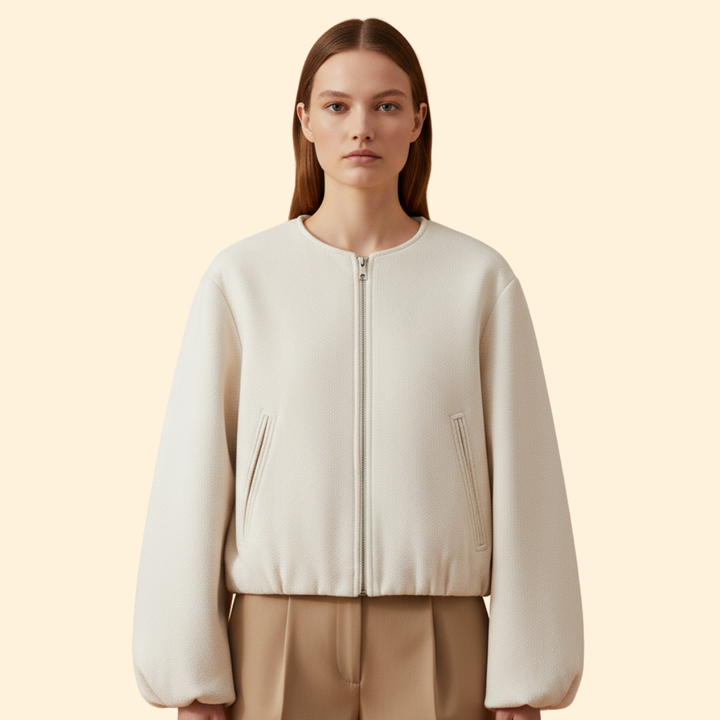Women’s Balloon Sleeve Bomber Jacket