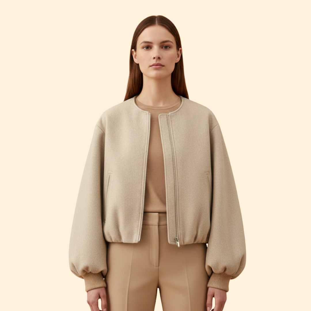 Women’s Balloon Sleeve Bomber Jacket