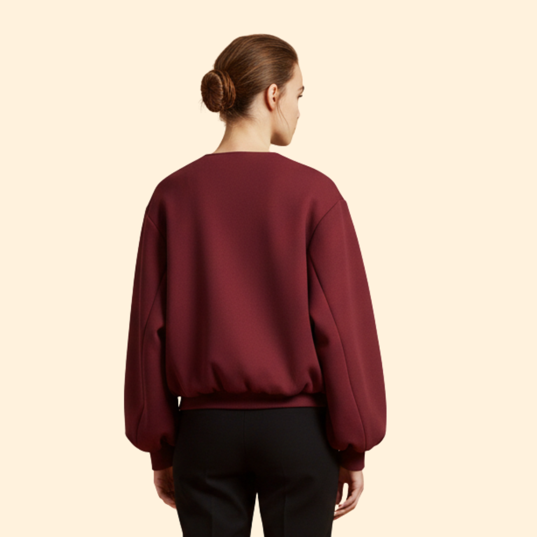 Women’s Balloon Sleeve Bomber Jacket