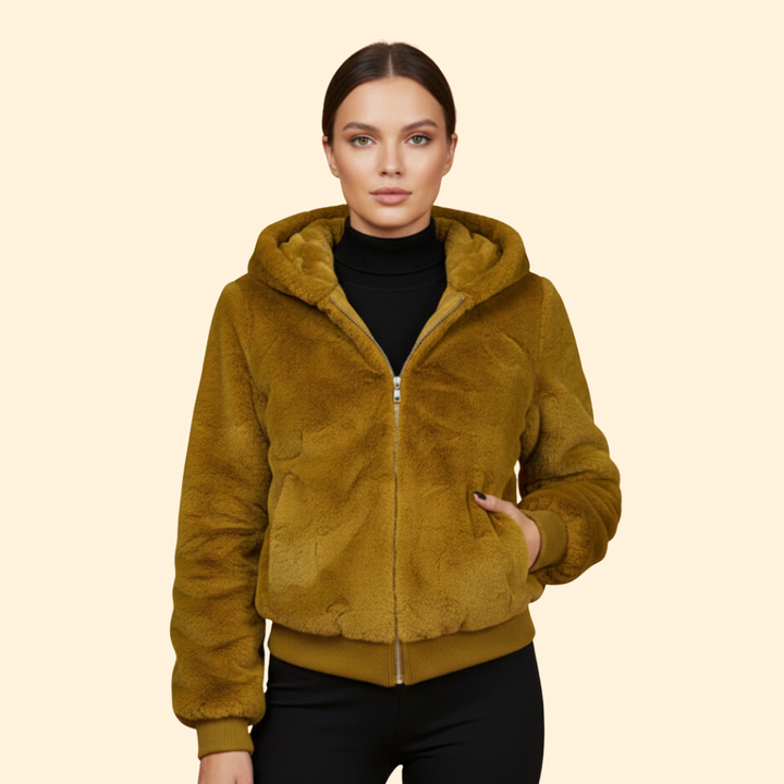 Women’s Faux Fur Bomber Jacket
