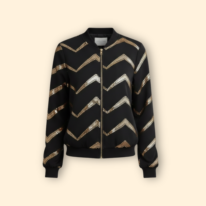Women’s Gilded Chevron Bomber Jacket
