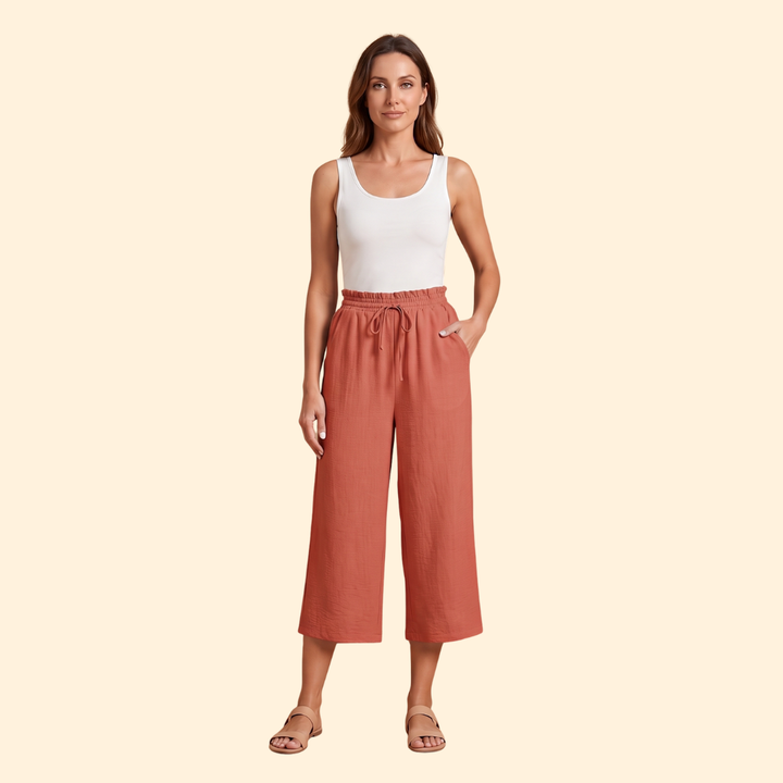 Women Casual Everyday Travel Relaxed Linen Shorts
