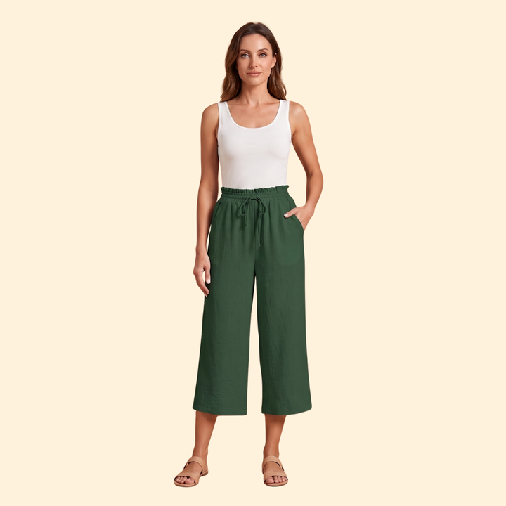 Women Casual Everyday Travel Relaxed Linen Shorts