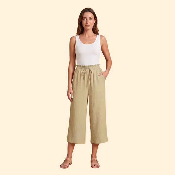 Women Casual Everyday Travel Relaxed Linen Shorts