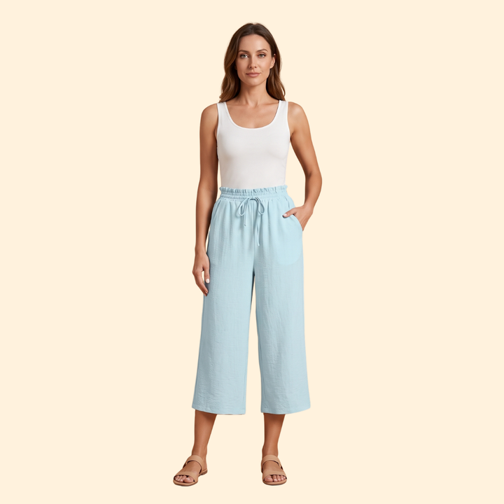Women Casual Everyday Travel Relaxed Linen Shorts