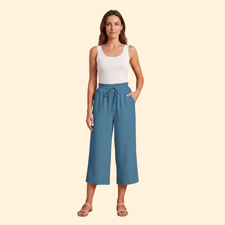Women Casual Everyday Travel Relaxed Linen Shorts