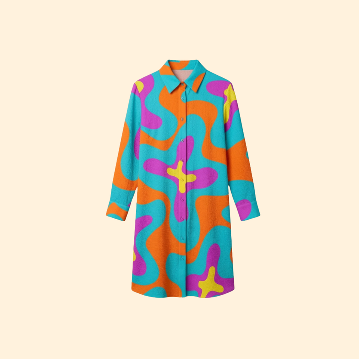 Women's Bold Colorful Beach Dress