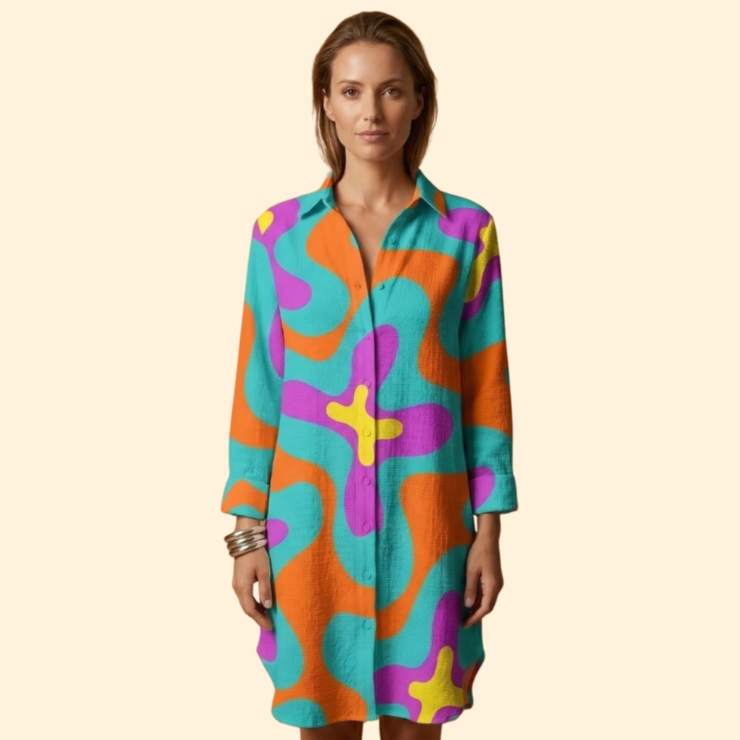 Women's Bold Colorful Beach Dress