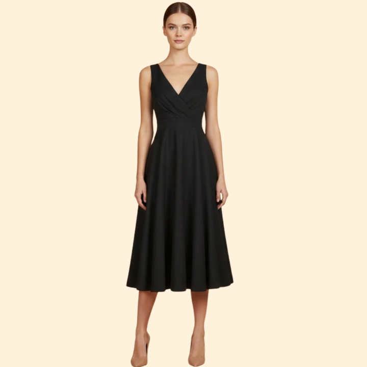 Women's V-Neck Midi Dress