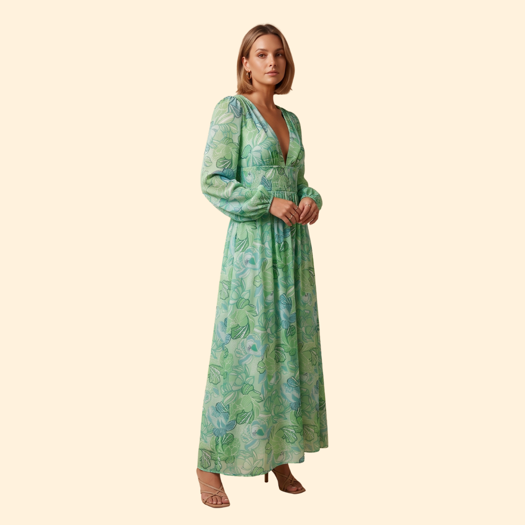 Women's Floral V-Neck Dress