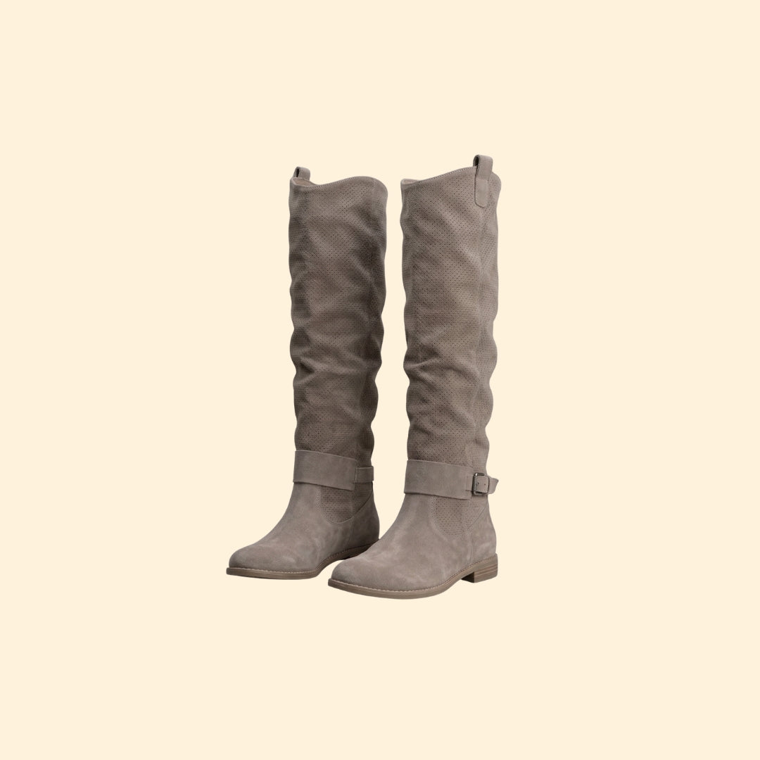 Women's Perforated Knee-High Boots