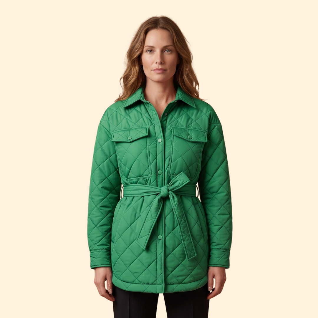 Women's Quilted Belted Jacket