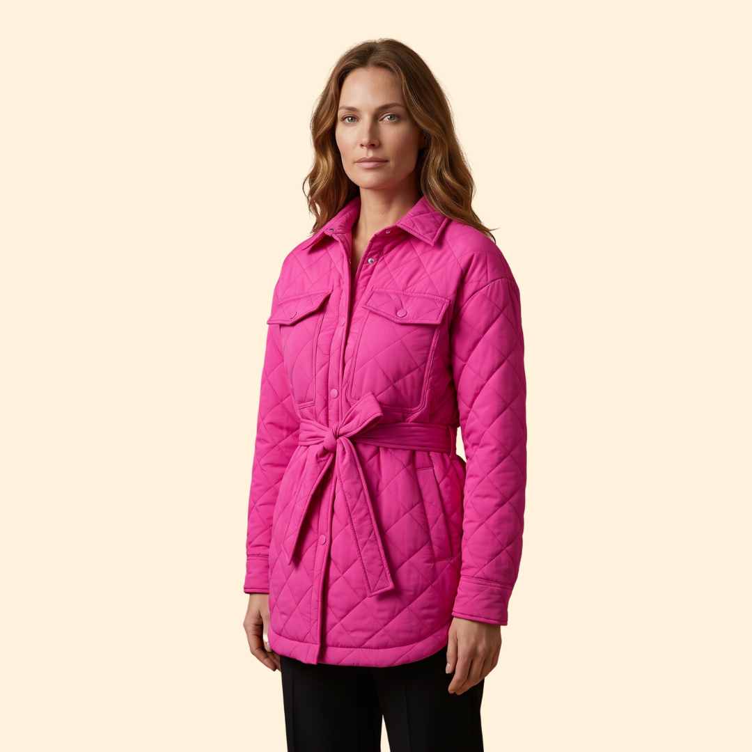 Women's Quilted Belted Jacket