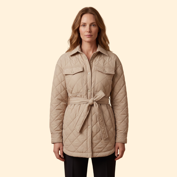 Women's Quilted Belted Jacket