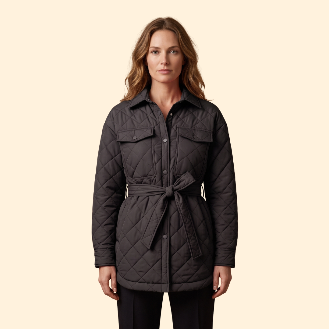 Women's Quilted Belted Jacket