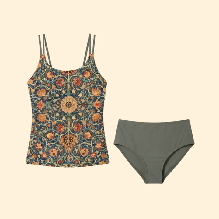 Women's Strappy Floral Bikini Set