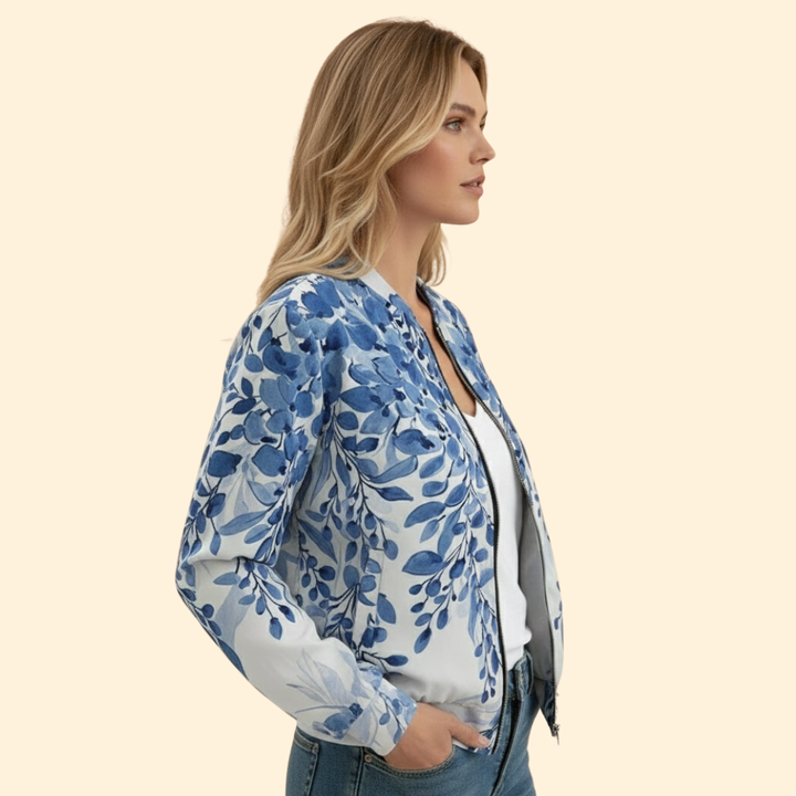 Women’s Floral Printed Bomber Jacket