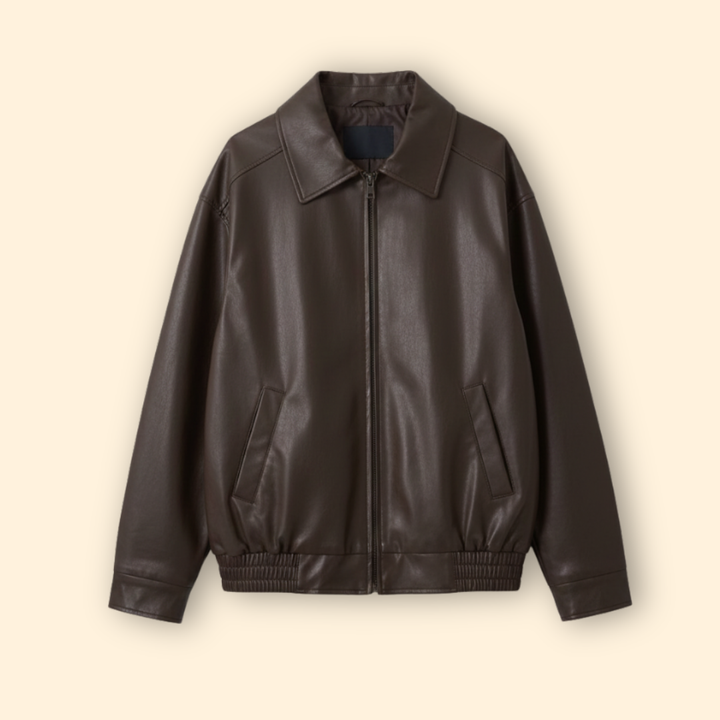 Women's Oversized Leather Jacket