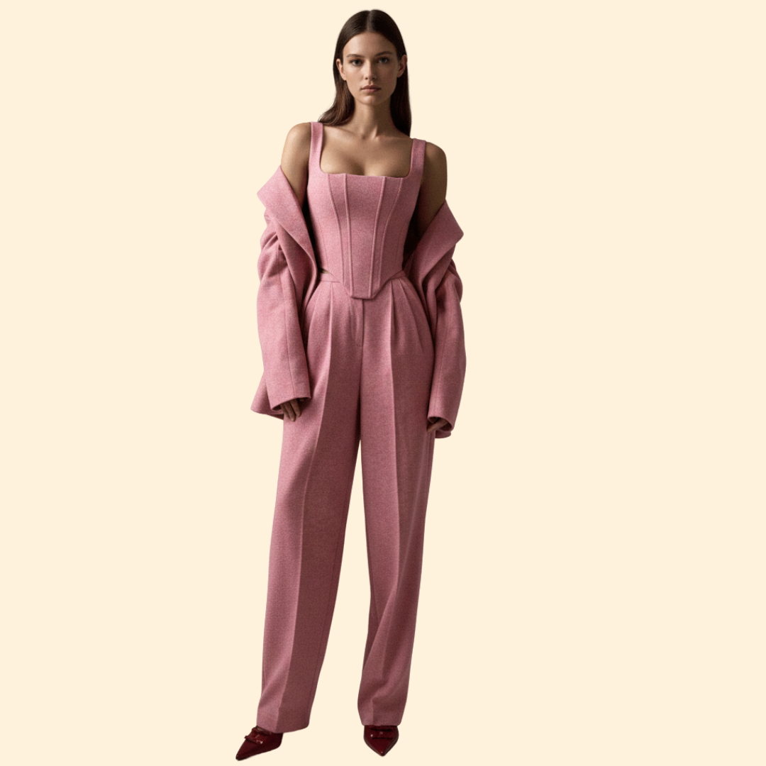Women’s Trouser Suit with Corset Blazer